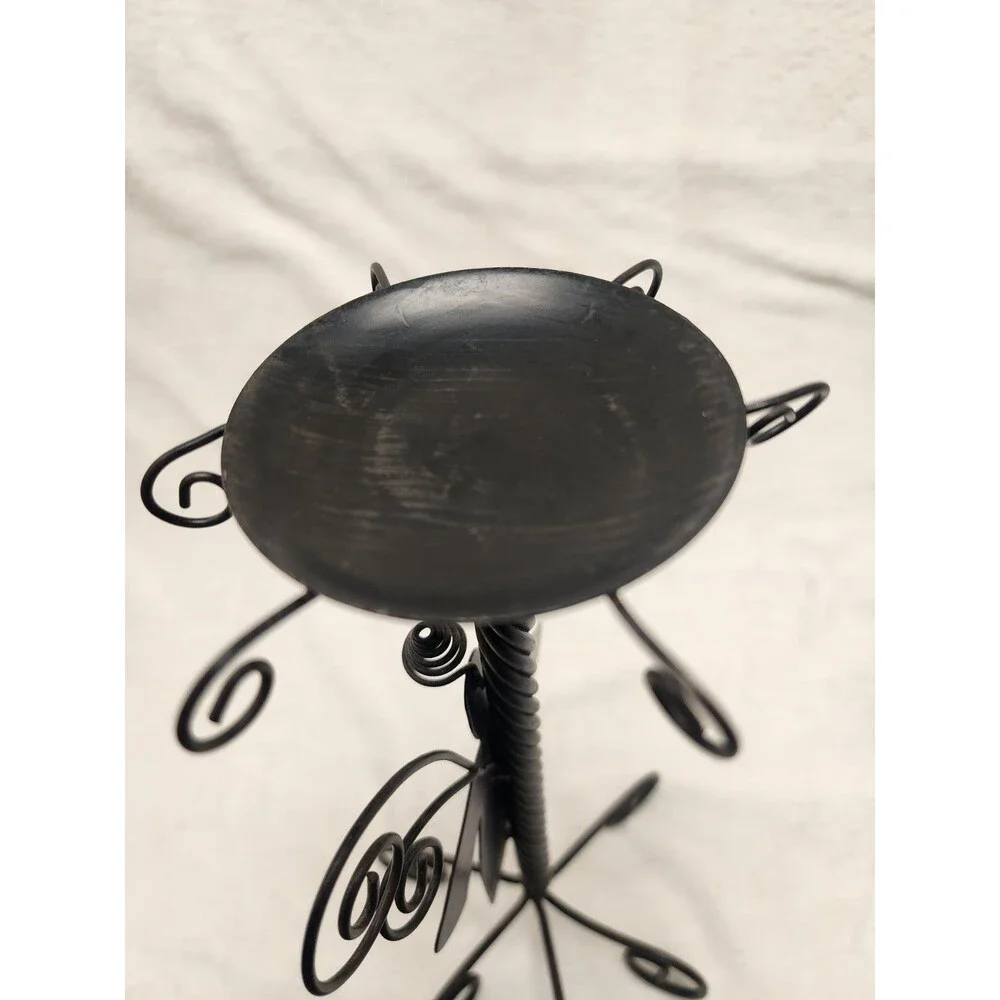 Metal Angel Candle Holder Dark Espresso Brown 11 Inch Tall
